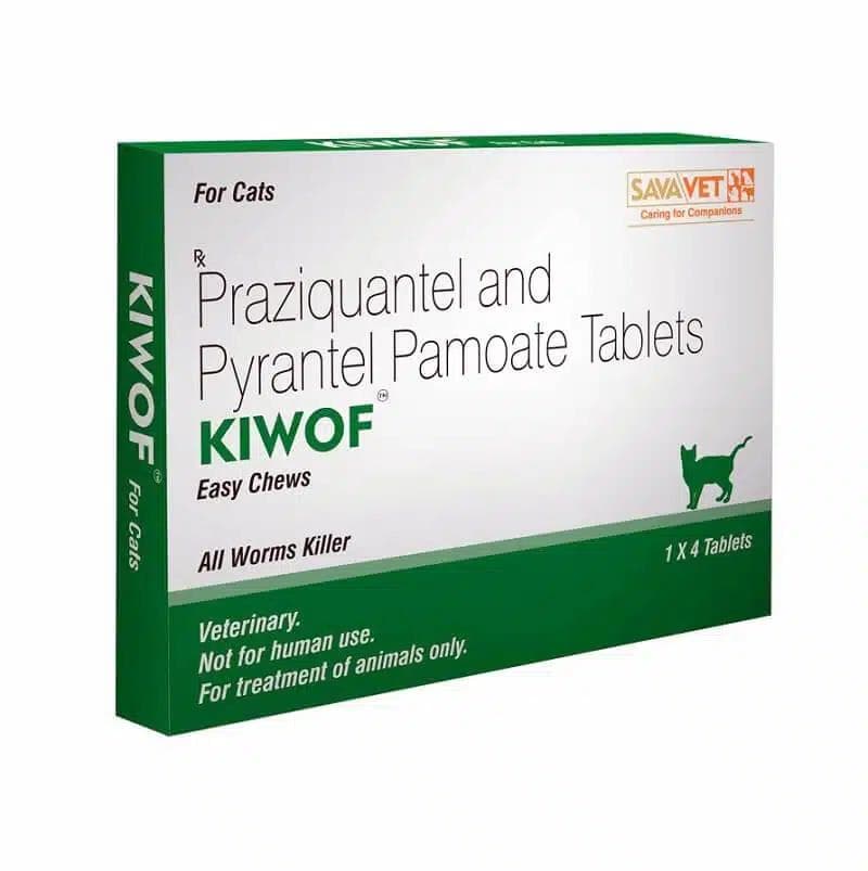 Savavet Kiwof Cat dewormer for cats, 10tabs